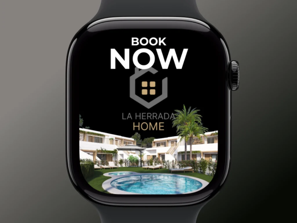 Smart Watch con texto de reserva ahora